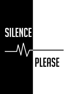 Silence Please Minimalist Poster