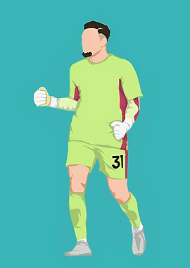 Soccer Goalkeeper Illustration