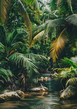 Tropical River Scene