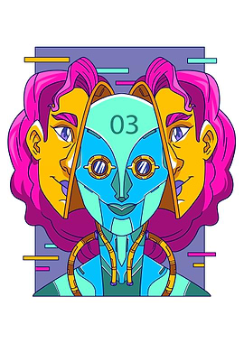 Cyberpunk Robot Woman