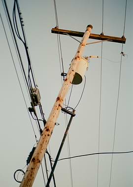 Utility Pole with Wires (#188)