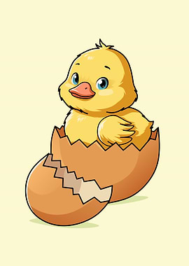 Cute Chick Hatching