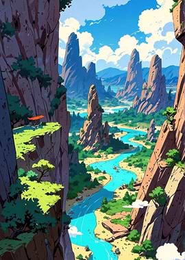 Mountain Valley Landscape