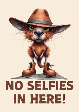 Funny Kangaroo Aussie Animal No Selfies In Here