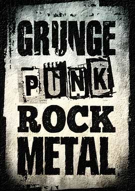 Grunge Punk Rock Metal Poster