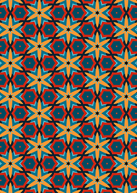 Stars &amp; Hexagons Geometric Pattern