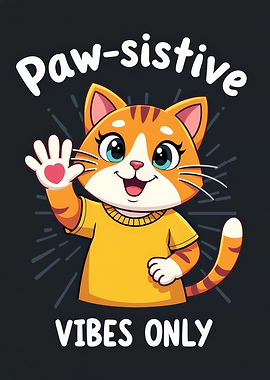 Paw-sitive Vibes Cat