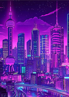 Neon Cityscape