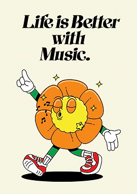 Life is Better with Music Inspirational Quote