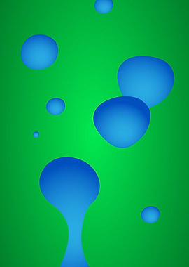 Blue Lava Lamp Bubbles