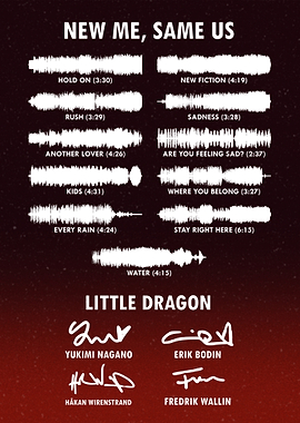 Little Dragon 'New Me, Same Us' Album Soundwave Art