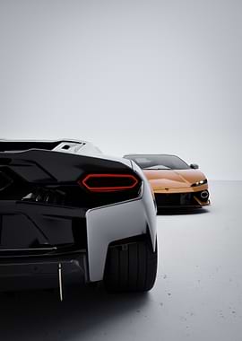 Black and Orange Lamborghini Temerario