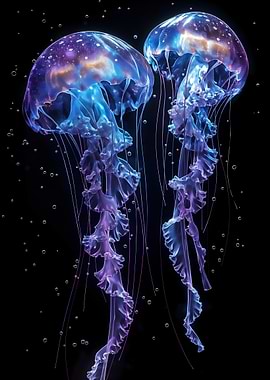 Glowing Jellyfish Duo