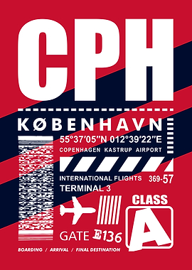 Copenhagen Airport Boarding Pass