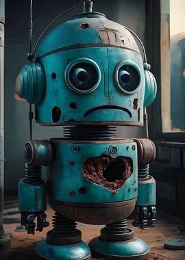 Rusty Robot with Heart