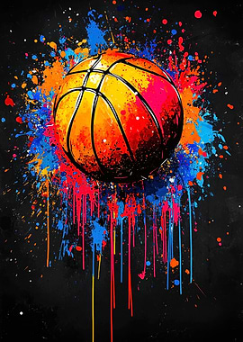 Basketball Splash Art