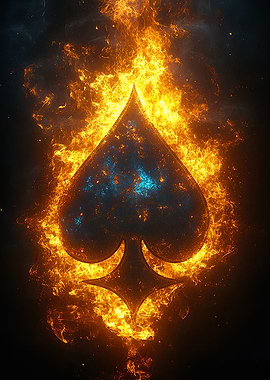 Ace of Spades in Flames