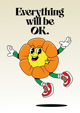 Smiling Flower Character Motivational Quote