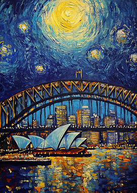 Sydney Opera House Night Sky