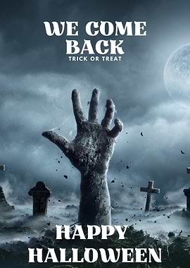 Zombie Hand Halloween Poster