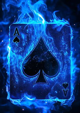 Ace of Spades in Flames