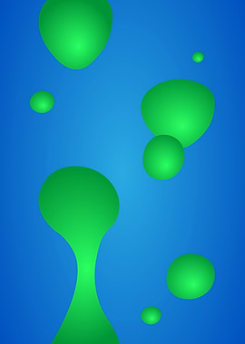 Green Lava Lamp Bubbles