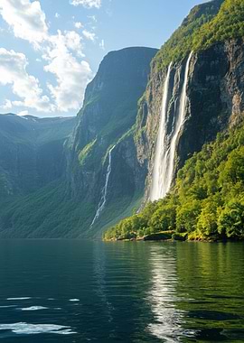 Waterfall in Fjord