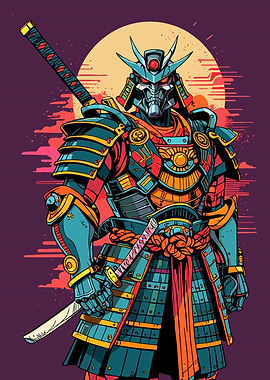 Cyberpunk Samurai Warrior