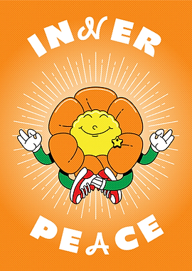 Inner Peace Flower Motivation Quote