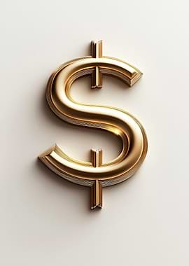 Gold Dollar Sign