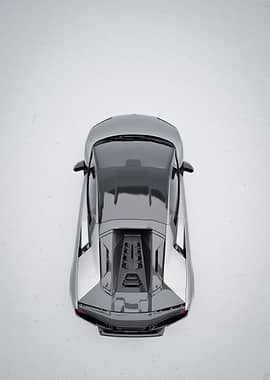 Silver Lamborghini Temerario Top View