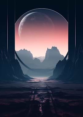 FUTURISTIC MOON BACKGROUND