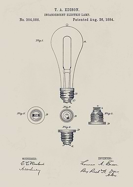 Edison Incandescent Lamp Patent