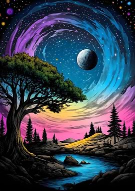 Cosmic Forest Landscape