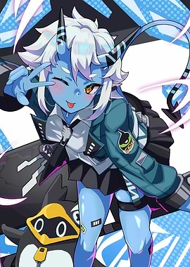 Girl with Demon Horns