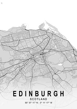 Edinburgh Light City Map