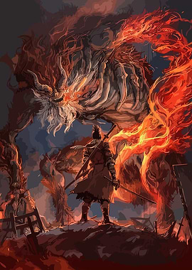 Samurai vs. Fire Demon