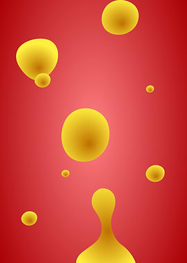 Yellow Lava Lamp Bubbles