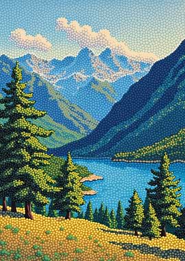 Mountain Lake Landscape