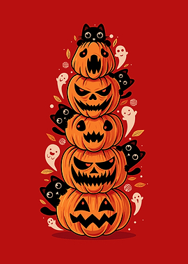 Halloween Pumpkins &amp; Cats