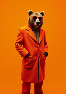 Bear in Orange Suit