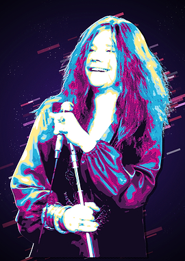 Janis Joplin Retro Poster