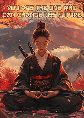 Samurai Woman Meditation