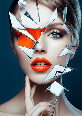 Woman with Broken Mirror