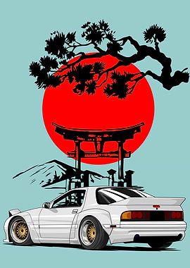 Japanese Sports Car Art
