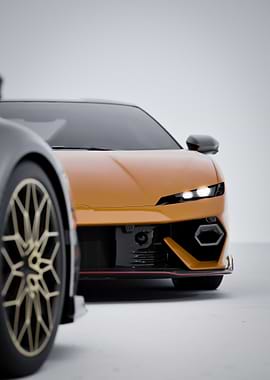 Orange Lamborghini Temerario Closeup