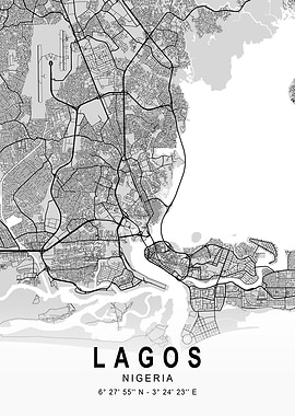 Lagos Light City Map