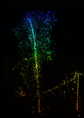 Rainbow Crackle Abstract