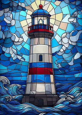 Stained Glass Lighthouse