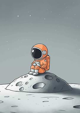 Lonely Astronaut in Space